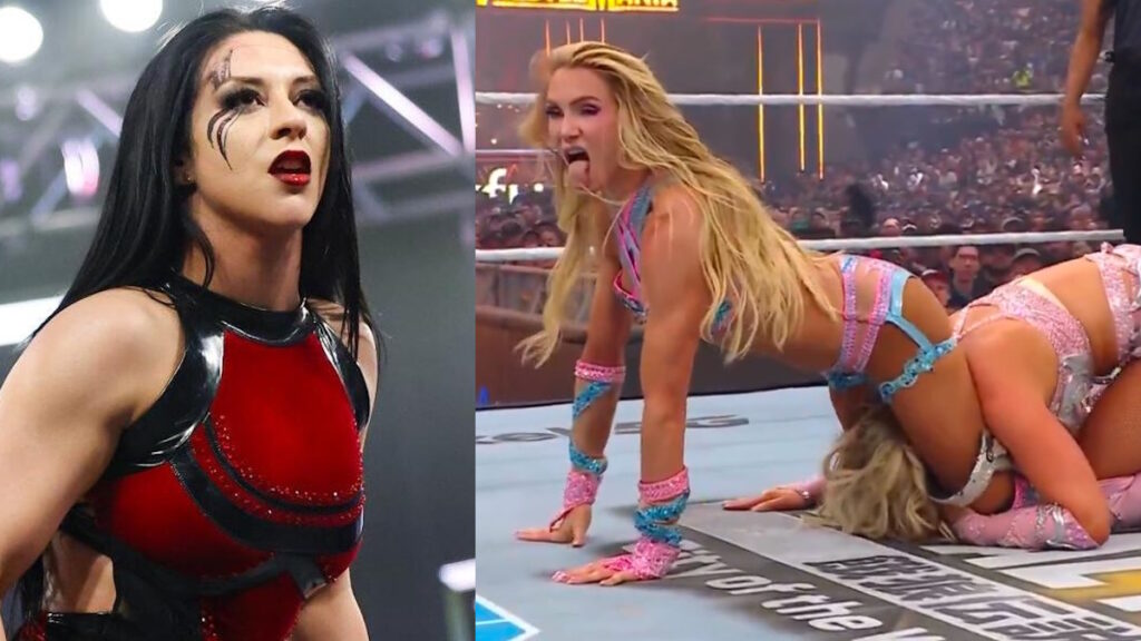 WWE stars Stephanie Vaquer, Charlotte Flair and Tiffany Stratton
