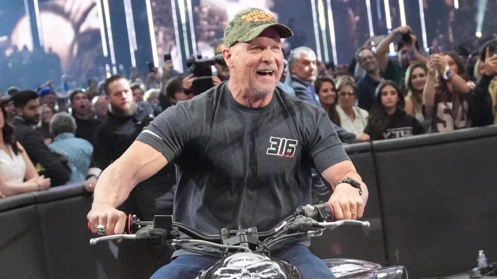 Stone Cold Steve Austin on his ATV at WWE WrestleMania 41