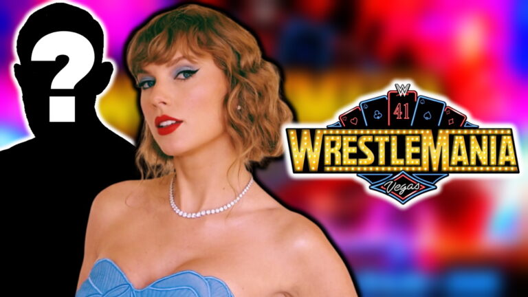 WWE WrestleMania 41 logo and Taylor Swift