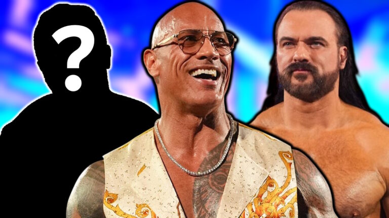 WWE stars The Rock and Drew McIntyre