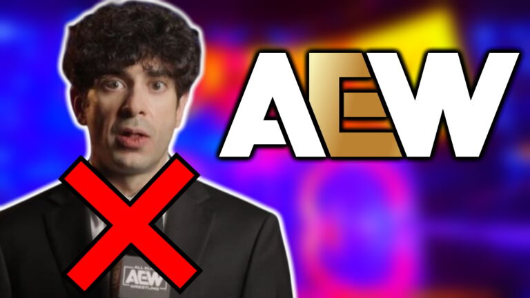 AEW logo and Tony Khan
