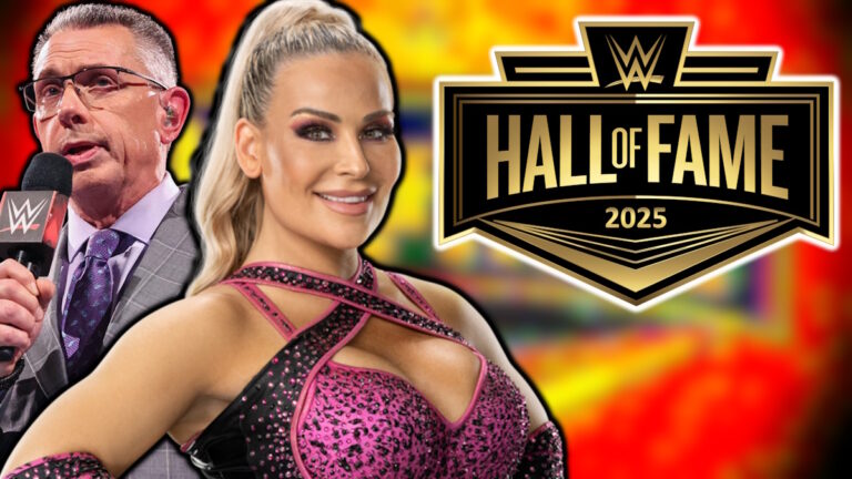 WWE Hall of Fame 2025 logo, Michael Cole and Natalya