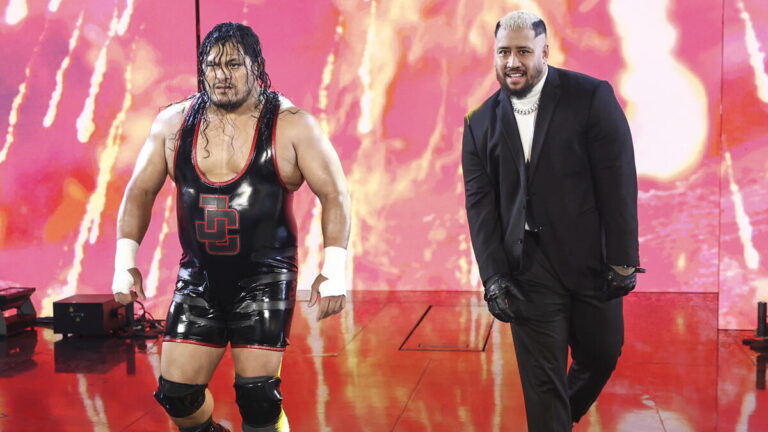 WWE Bloodline member Solo Sikoa with JC Mateo