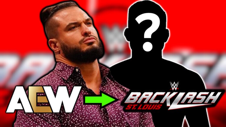 AEW and WWE Backlash logos with Wardlow