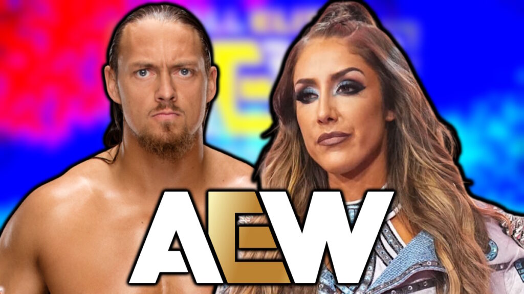 AEW logo, Britt Baker and Big Bill