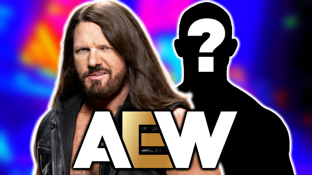 WWE star AJ Styles and AEW logo