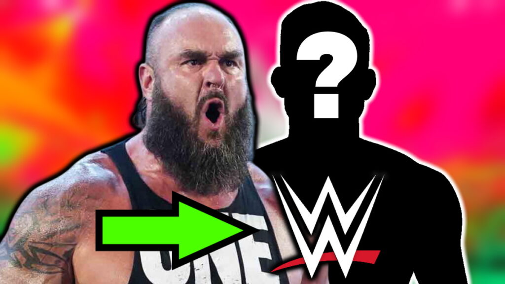 Braun Strowman and WWE logo
