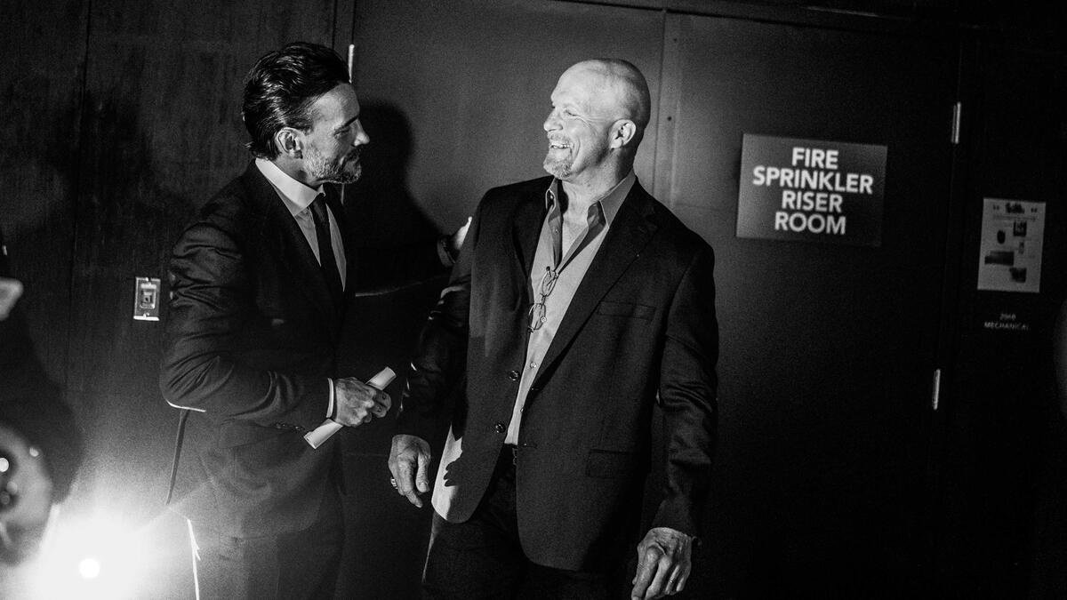 WWE Hall of Famer Stone Cold Steve Austin and CM Punk