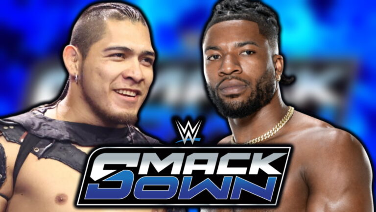 WWE SmackDown logo, El Hijo del Vikingo and Trick Williams