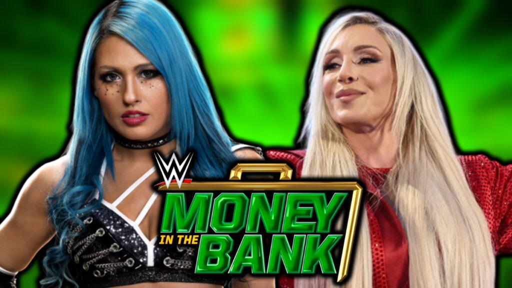 WWE Money in the Bank logo, Charlotte Flair and Giulia