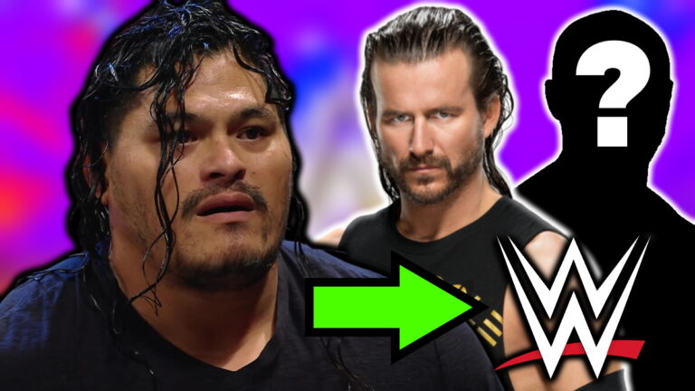 WWE logo, Jeff Cobb and Adam Cole