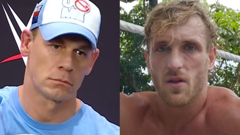 WWE stars John Cena and Logan Paul