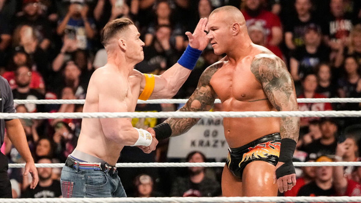 WWE stars John Cena and Randy Orton