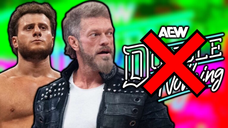 AEW Double Or Nothing logo, MJF and Cope
