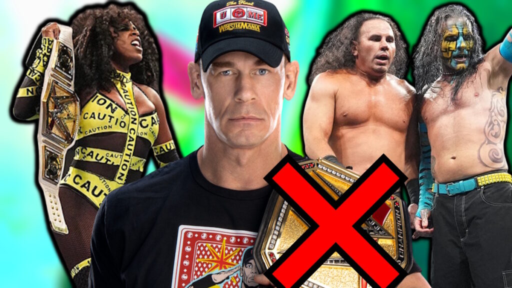 WWE stars Naomi, John Cena and Matt & Jeff Hardy