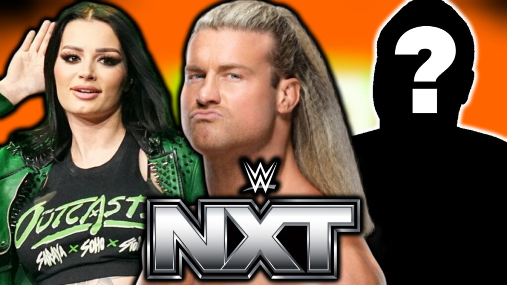 WWE NXT logo, Paige and Dolph Ziggler