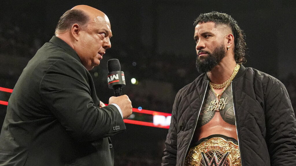 Paul Heyman and Jey Uso on WWE Raw