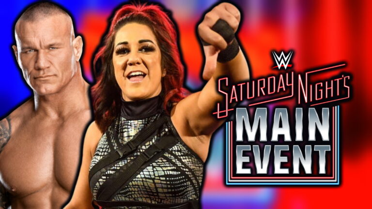 WWE Saturday Night's Main Event logo, Randy Orton and Bayley