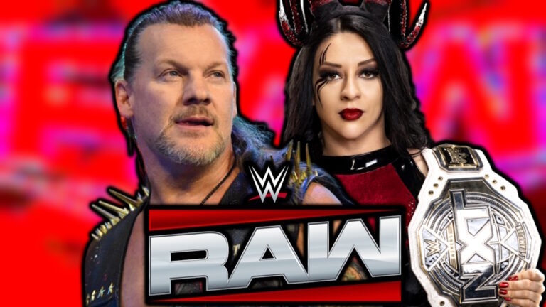 WWE Raw logo, Chris Jericho and Stephanie Vaquer