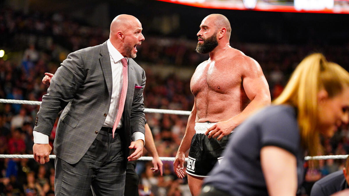 WWE stars Adam Pearce and Rusev