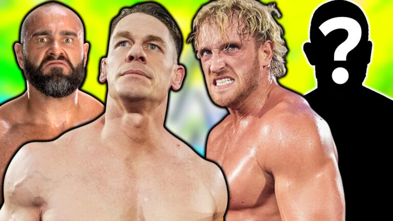 WWE stars John Cena, Logan Paul and Rusev
