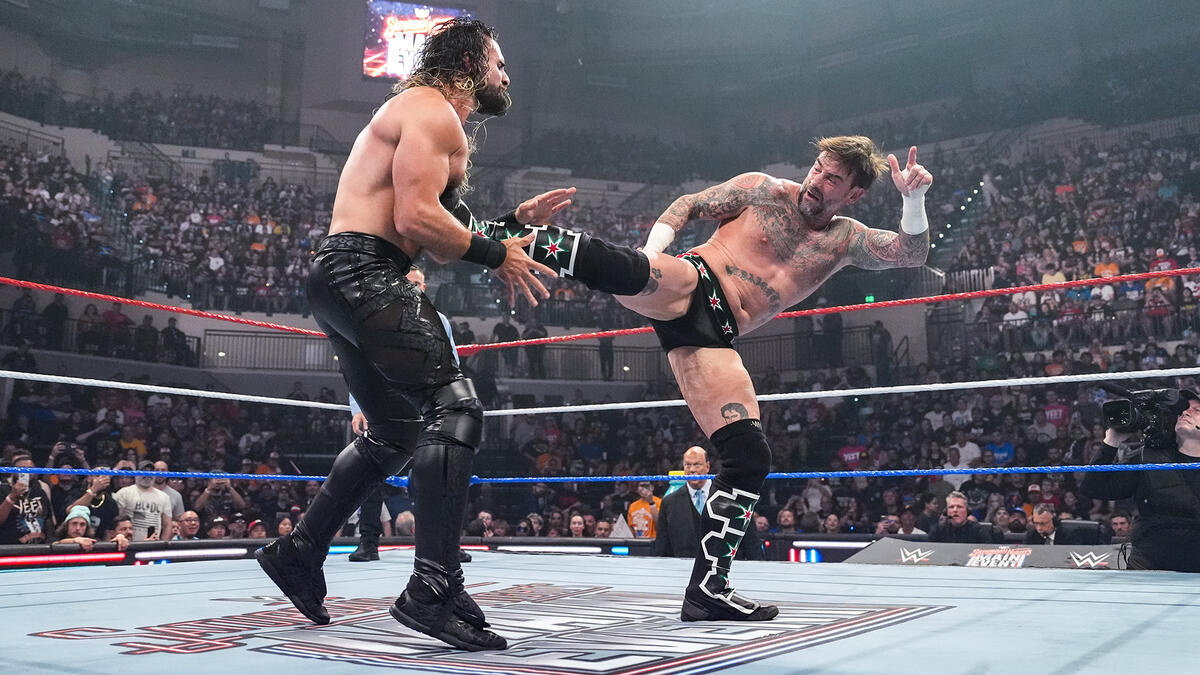 WWE stars Seth Rollins and CM Punk