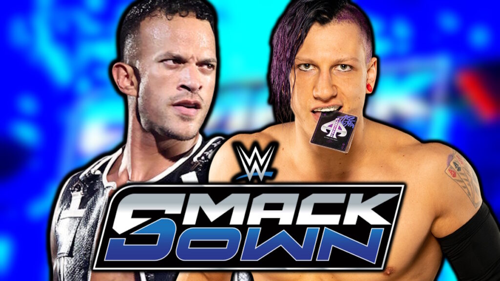 WWE SmackDown logo, Ricky Saints and Ace Austin
