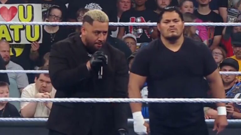 WWE stars Solo Sikoa and Jeff Cobb, "JC"