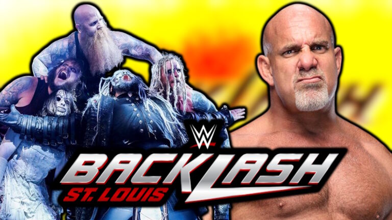 WWE Backlash logo, Wyatt Sicks and Goldberg