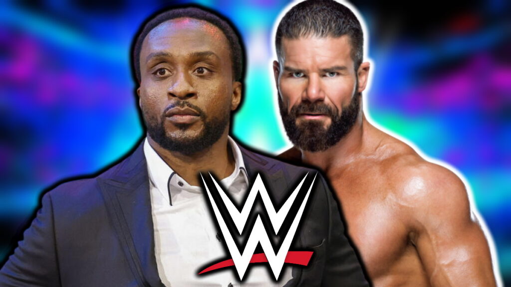 WWE logo, Big E and Robert Roode