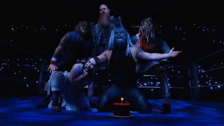 WWE Wyatt Sicks and birthday cake in honor of Bray Wyatt
