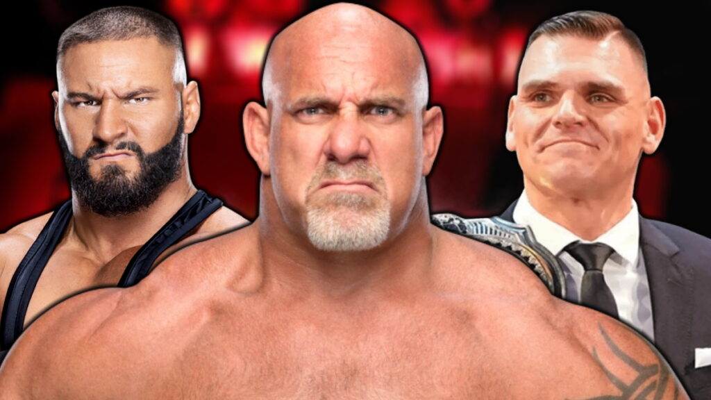 WWE stars Goldberg, Bron Breakker and GUNTHER