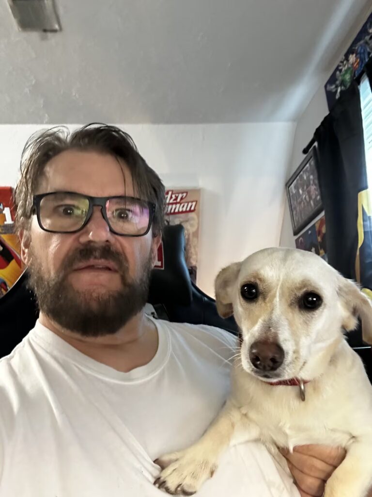 AEW's Tony Schiavone & Dobby the beagle.
Courtesy of KIRO-TV
