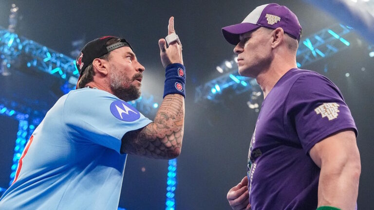 CM Punk and John Cena on WWE SmackDown