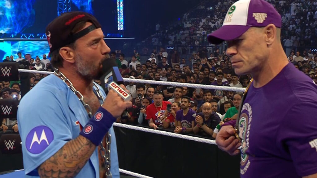 WWE stars CM Punk and John Cena