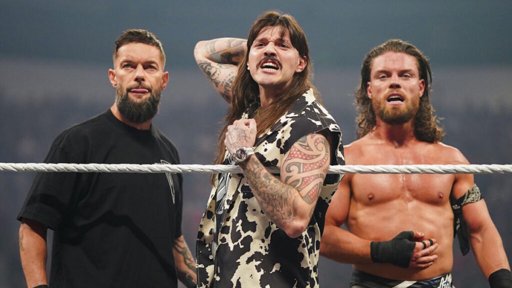 WWE Judgment Day members Finn Balor, Dominik Mysterio and JD McDonagh