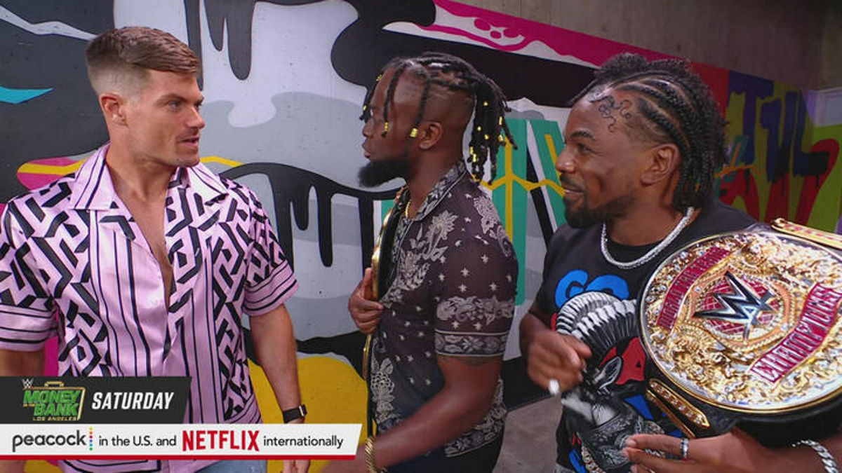 WWE stars Grayson Waller and New Day