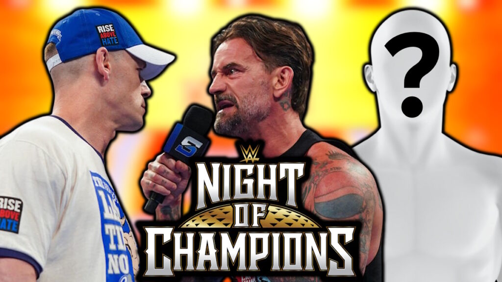 WWE Night of Champions logo, John Cena and CM Punk