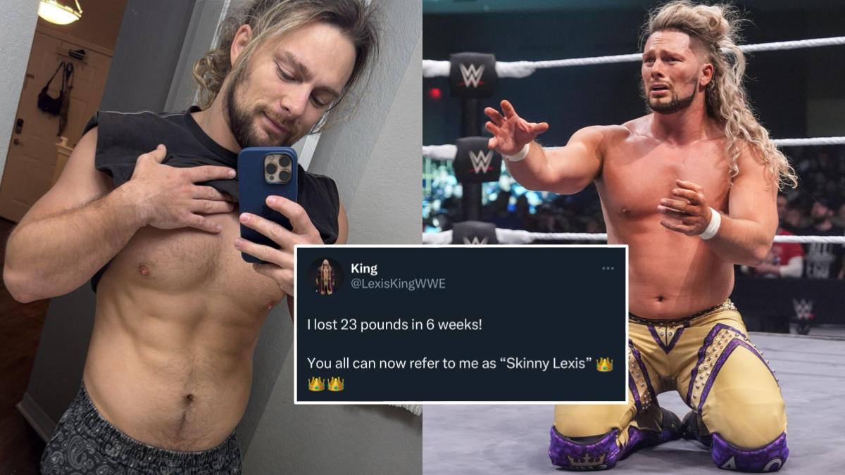 Lexis King on June 18, next to King on April 22, showing off his body transformation.
