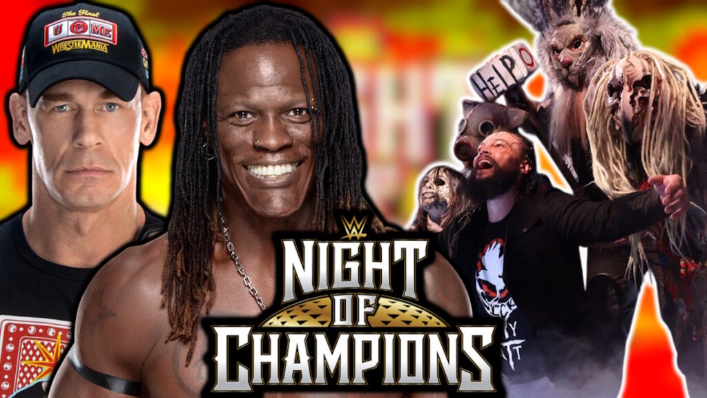 WWE Night of Champions logo, John Cena, R-Truth and the Wyatt Sicks
