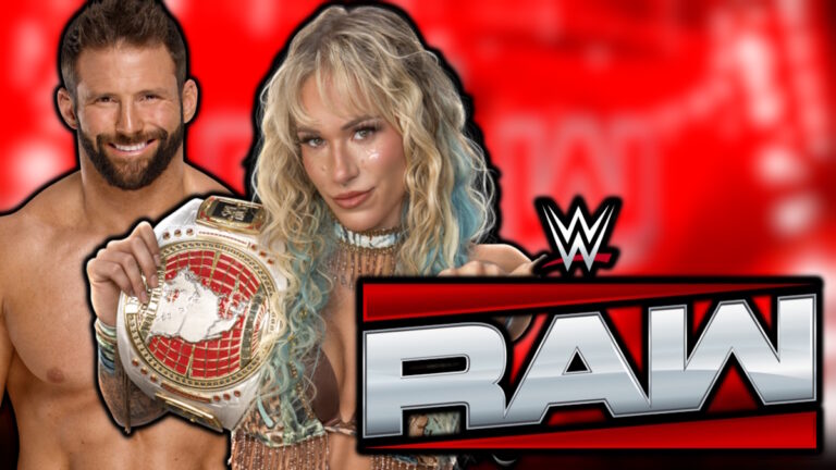 WWE Raw logo, Sol Ruca and Matt Cardona