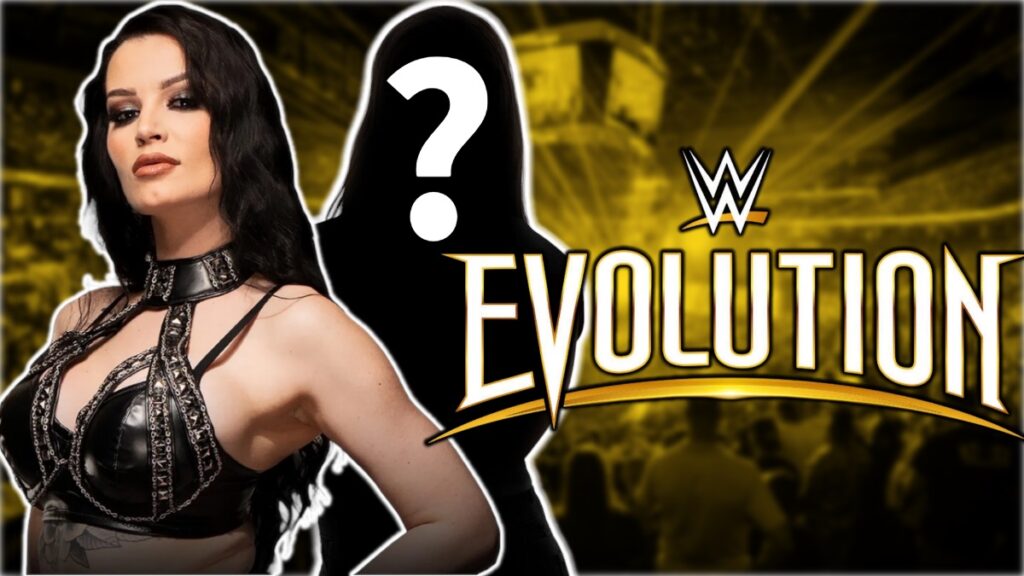 WWE Evolution 2025 logo and Saraya/Paige