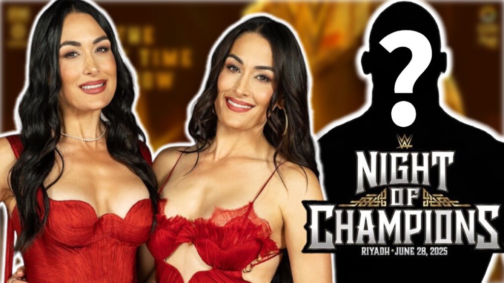 WWE Night of Champions 2025 logo and The Bella Twins