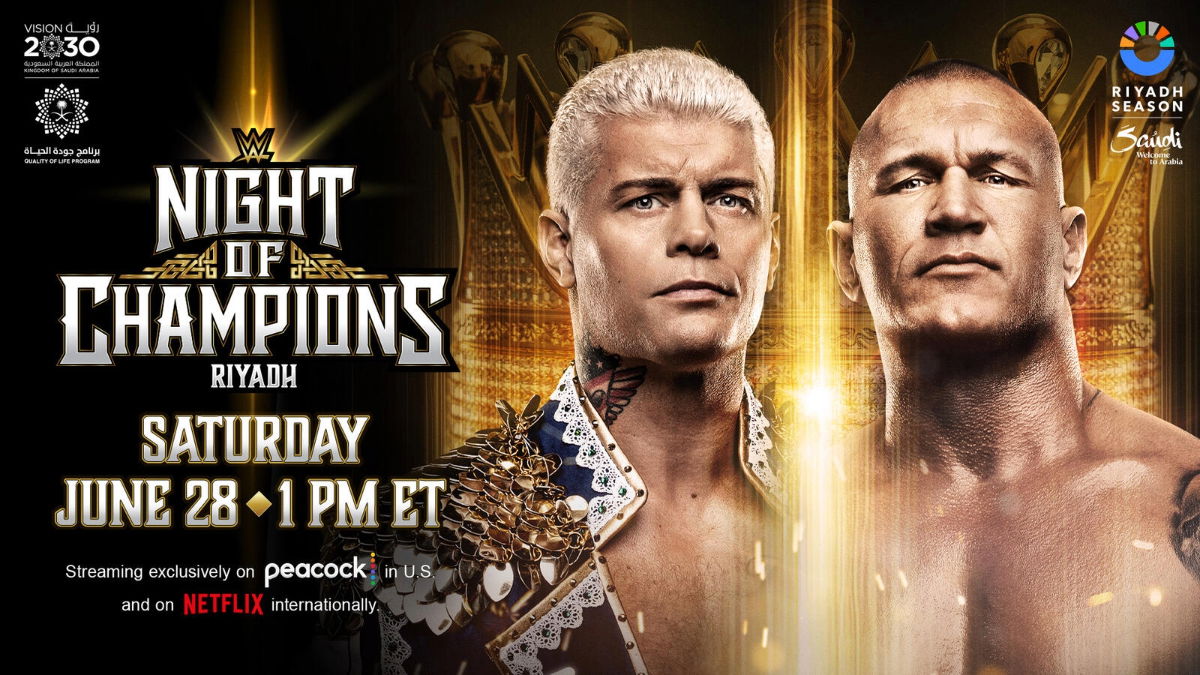 WWE Night of Champions poster for Cody Rhodes vs. Randy Orton
