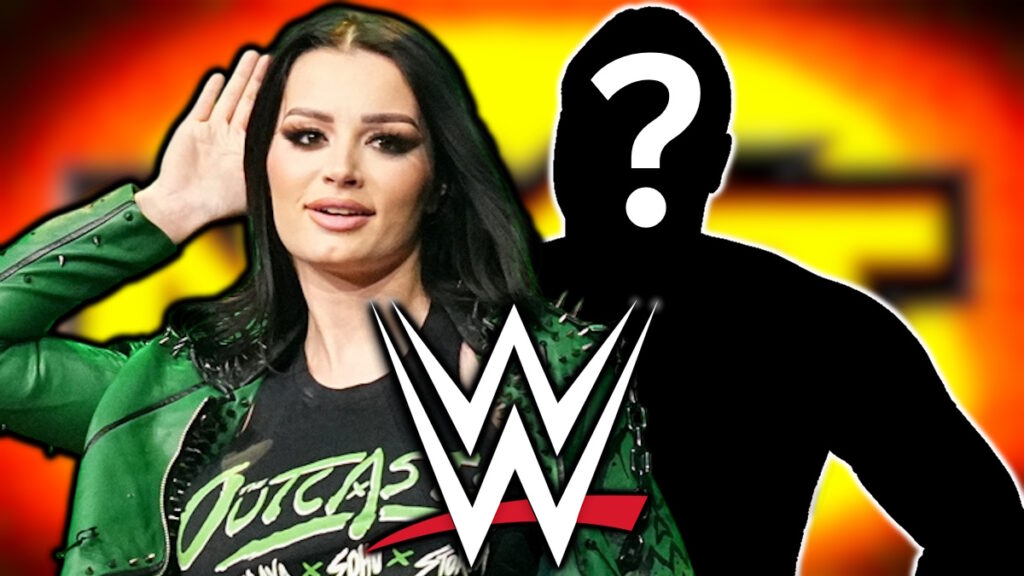 WWE and NXT logos with Paige (Saraya)