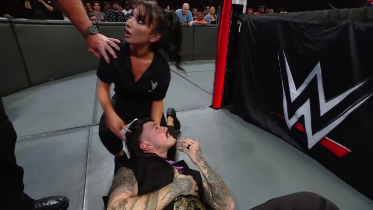 Dominik Mysterio and WWE Raw medic