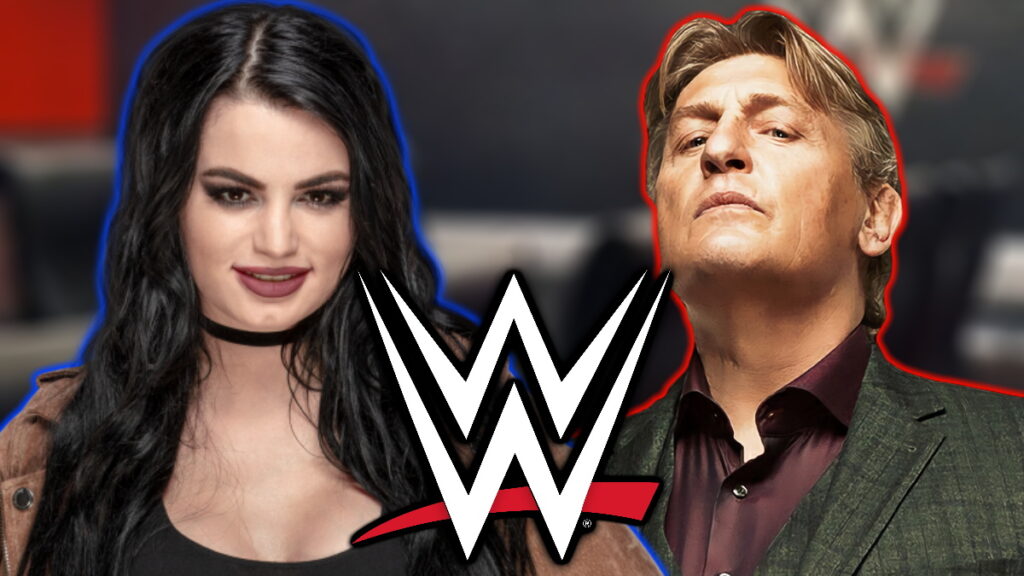 WWE logo, Paige and William Regal