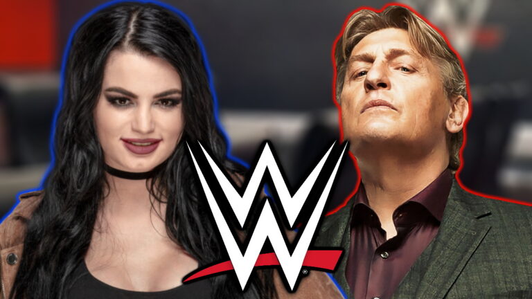 WWE logo, Paige and William Regal