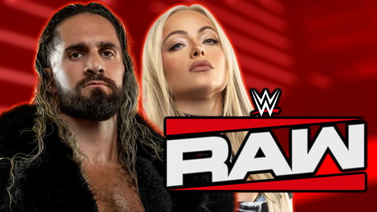 WWE Raw logo, Seth Rollins and Liv Morgan