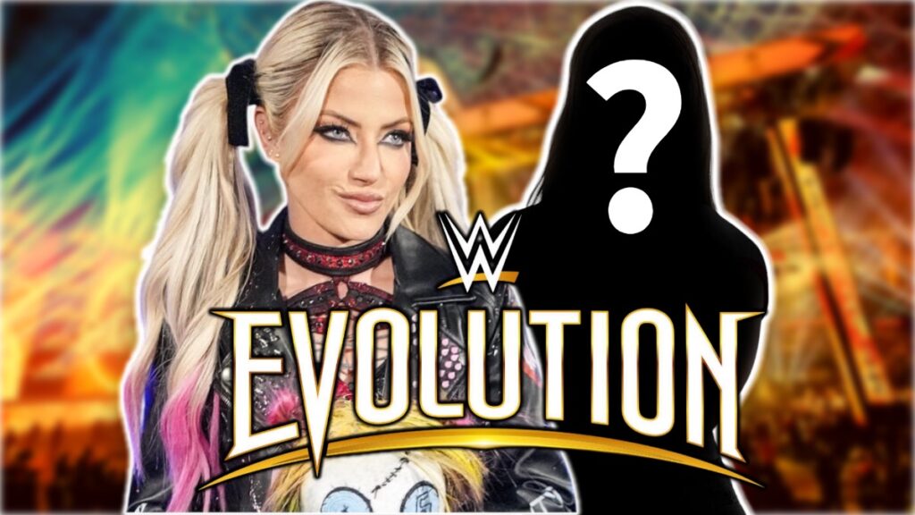 WWE Evolution logo with Alexa Bliss
